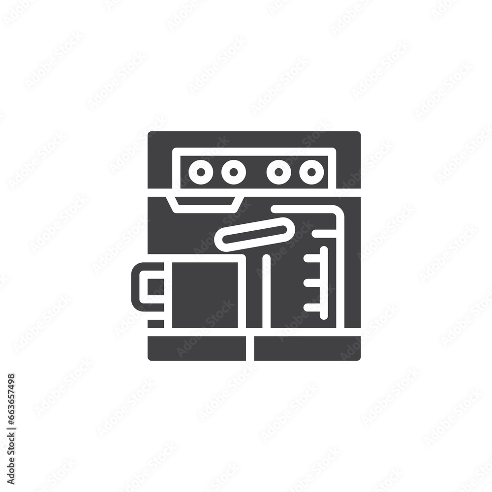 Coffee machine vector icon