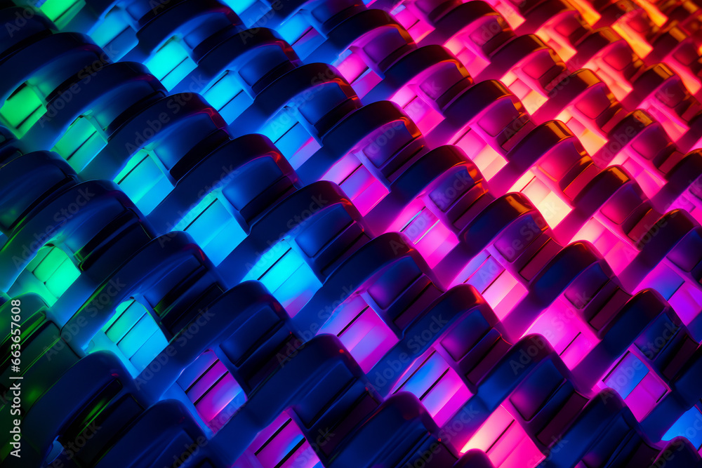 Obraz premium Elemental neon-inspired surface material texture