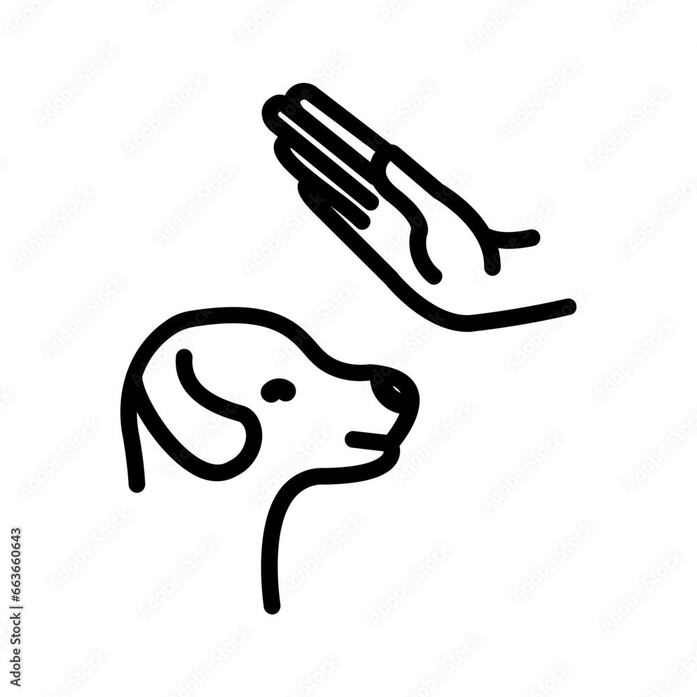 Фотография Black line icon for Obedient