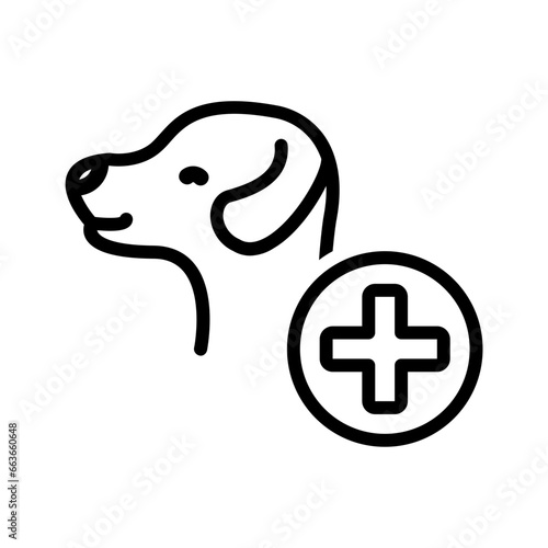 Black line icon for Rescue pet