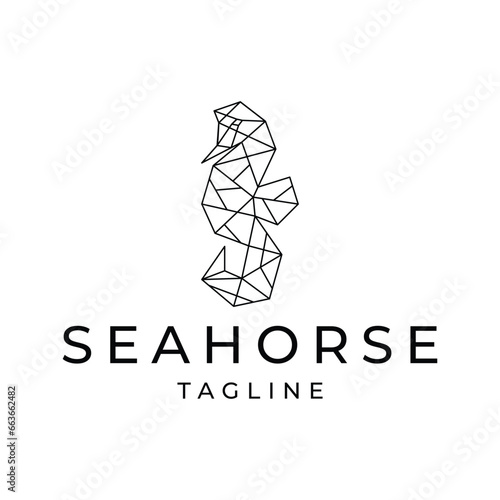 Seahorses logo icon design vector 