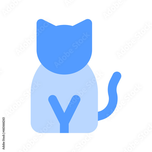 black cat duotone icon