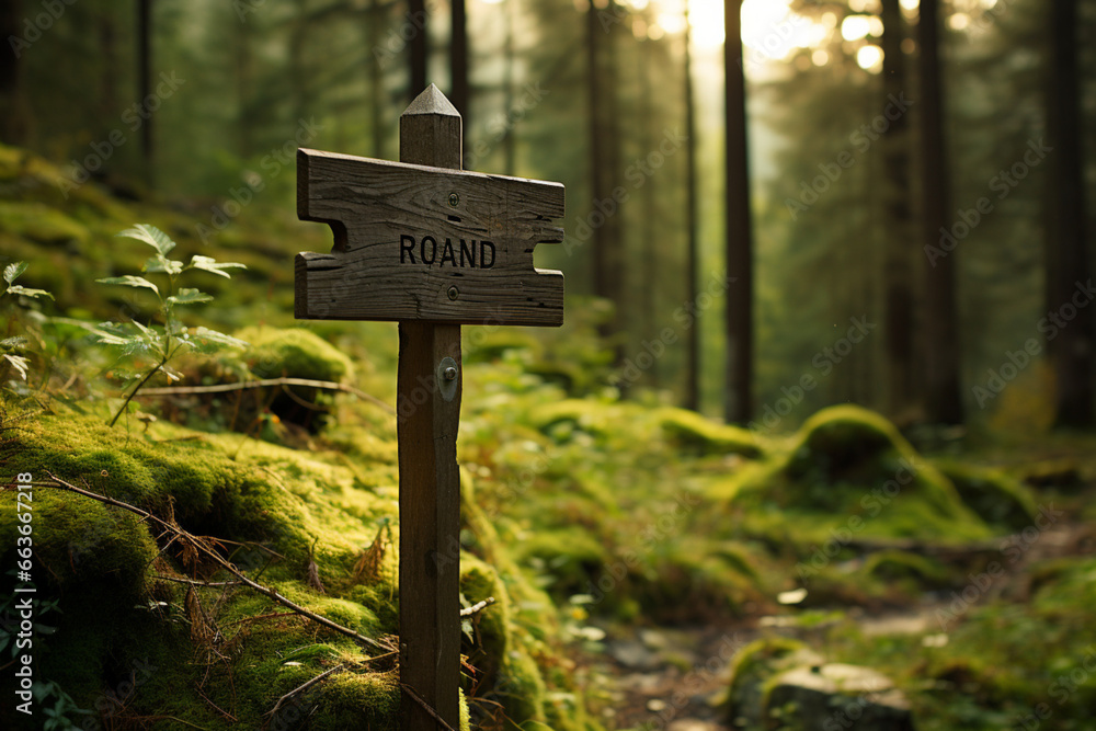 sign in the forest