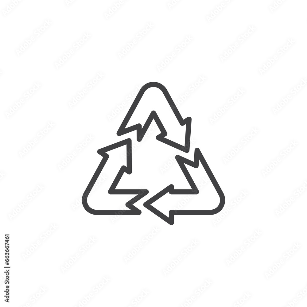 Recycle, disposable sign line icon Recycle, disposable sign line icon