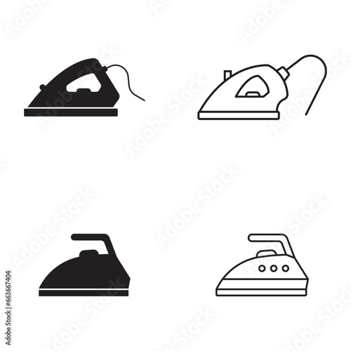iron icon vector