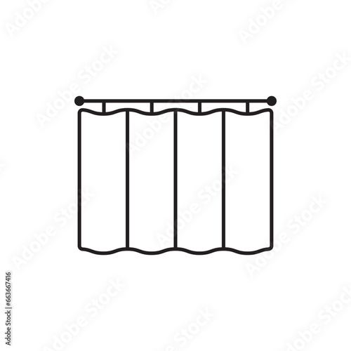 curtain icon vector