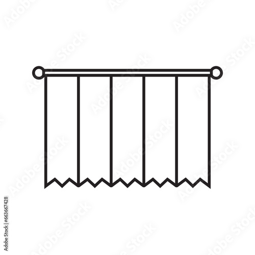 curtain icon vector