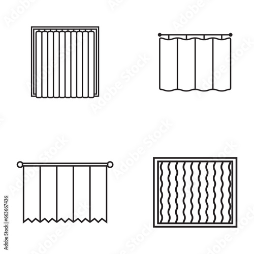 curtain icon vector