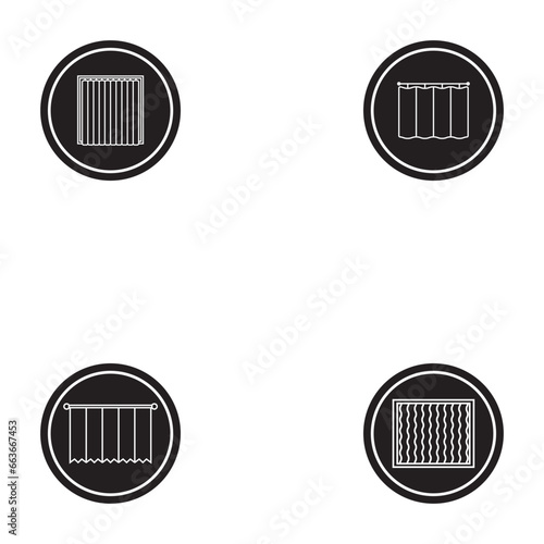 curtain icon vector