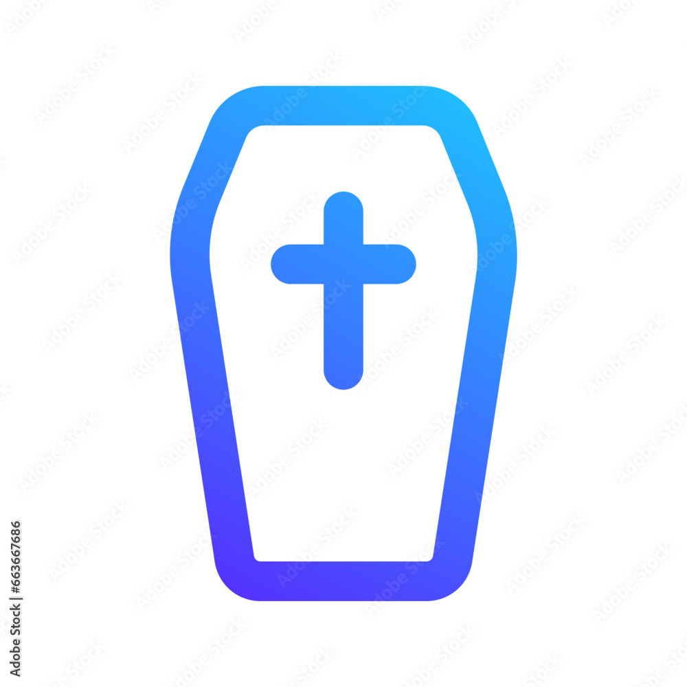 Obraz premium coffin gradient line icon