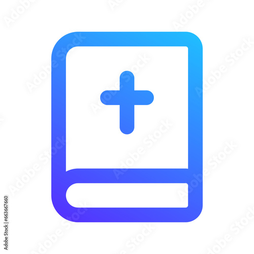 bible gradient line icon
