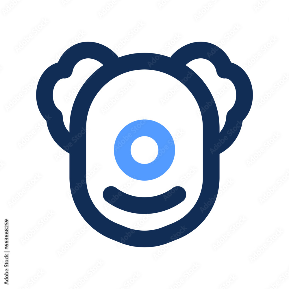 clown outline color icon clown outline color icon