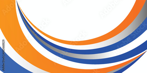 blue and orange curve background. modern vector illustration