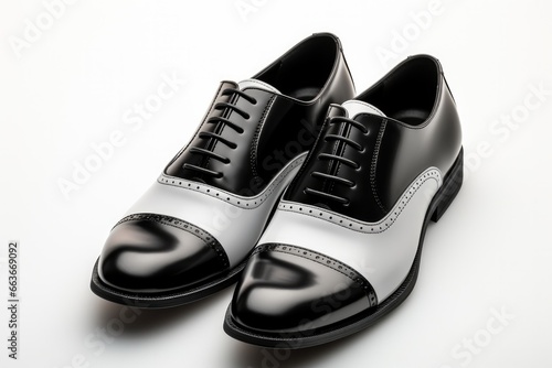 Modern black shoe mockup on white background.