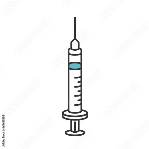 注射器のシンプルなイラスト