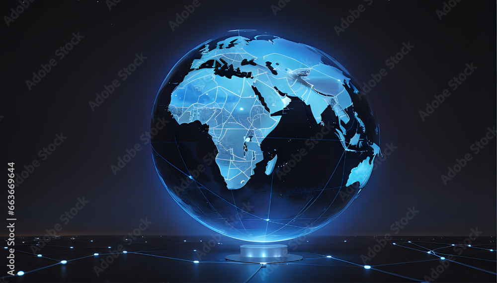 Fototapeta premium earth globe on the background of the earth