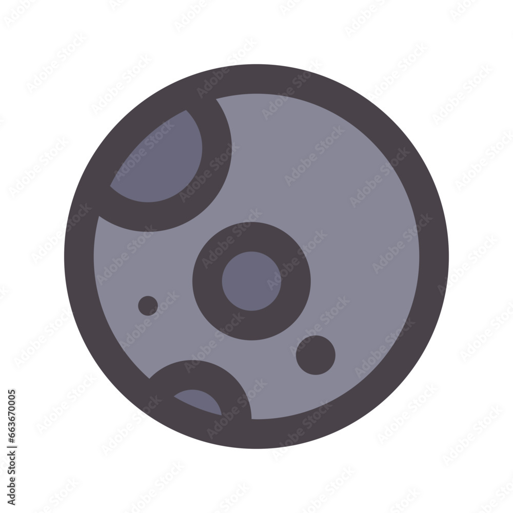full moon flat line icon full moon flat line icon