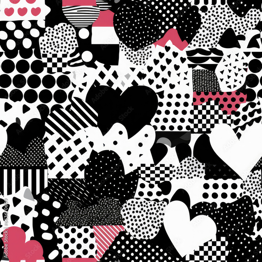 Zentangle doodle abstract black and white repeat pattern Zentangle doodle abstract black and white repeat pattern