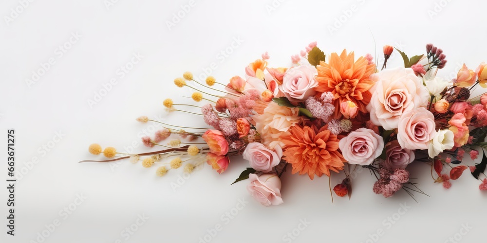 a bouquet of roses on a white background