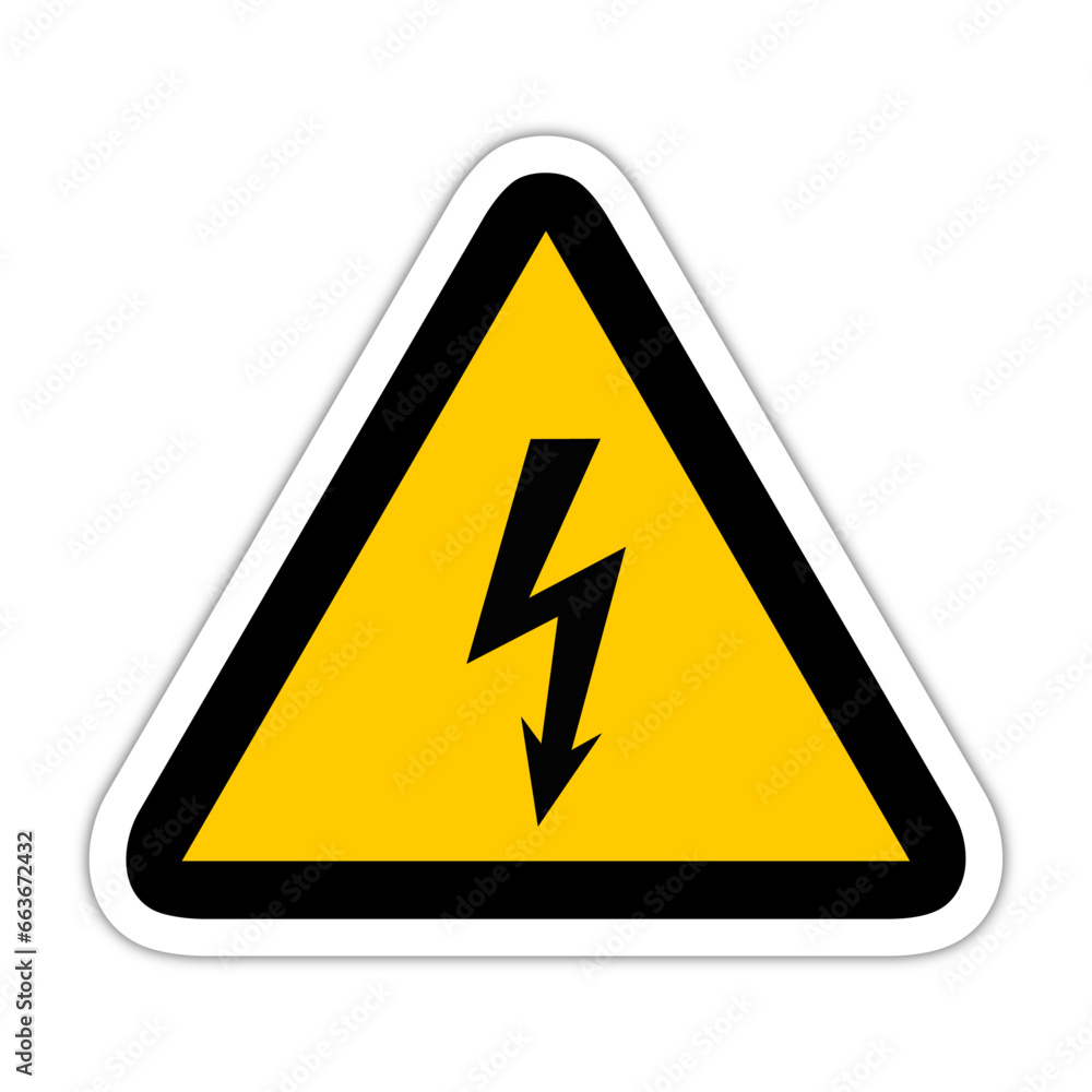 danger electrique triangle jaune panneau signalisation danger relief danger electrique triangle jaune panneau signalisation danger relief