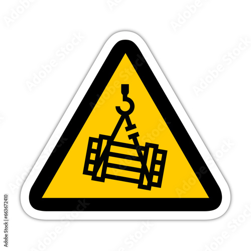 chute treuil triangle jaune panneau signalisation danger relief