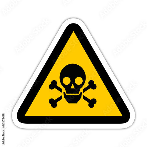 danger mort triangle jaune panneau signalisation danger relief