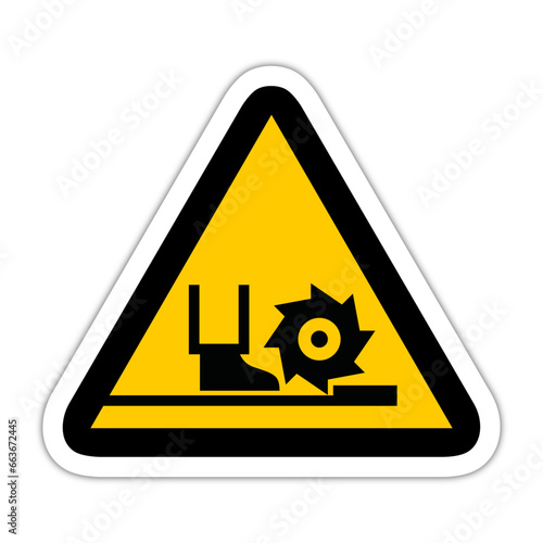 danger pieds engrenages machine triangle jaune panneau signalisation danger relief