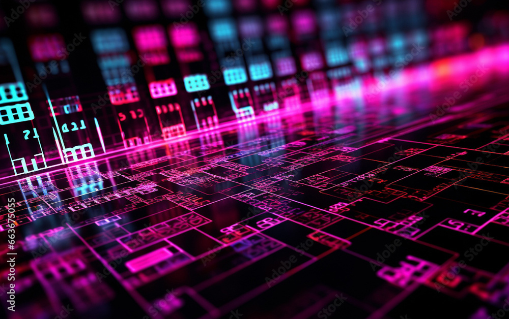 Futuristic cybernetic city background, electronic circuit board Futuristic cybernetic city background, electronic circuit board