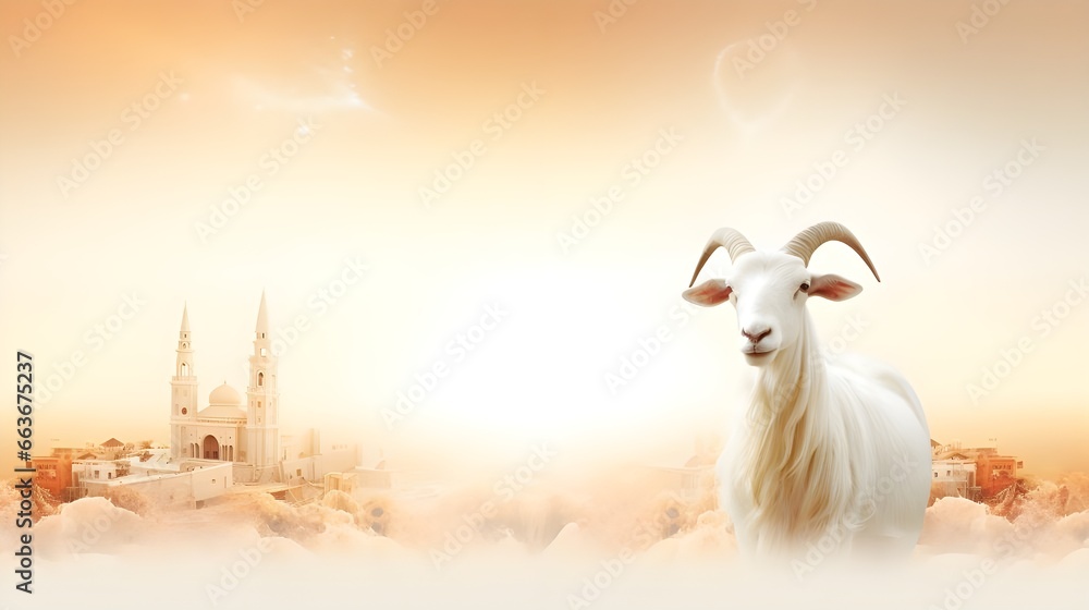 Fototapeta premium goat on the meadow, Changthangi, Eid Goat