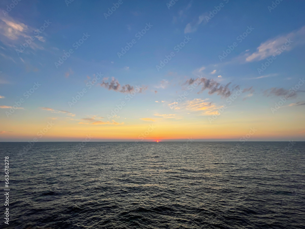 calm sea at sunset sky with clouds sea voyage calm sea at sunset sky with clouds sea voyage