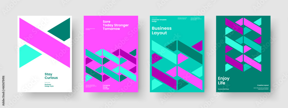 Geometric Brochure Layout. Isolated Report Template. Modern Book Cover Design. Flyer. Banner. Poster. Business Presentation. Background. Brand Identity. Leaflet. Magazine. Journal. Pamphlet