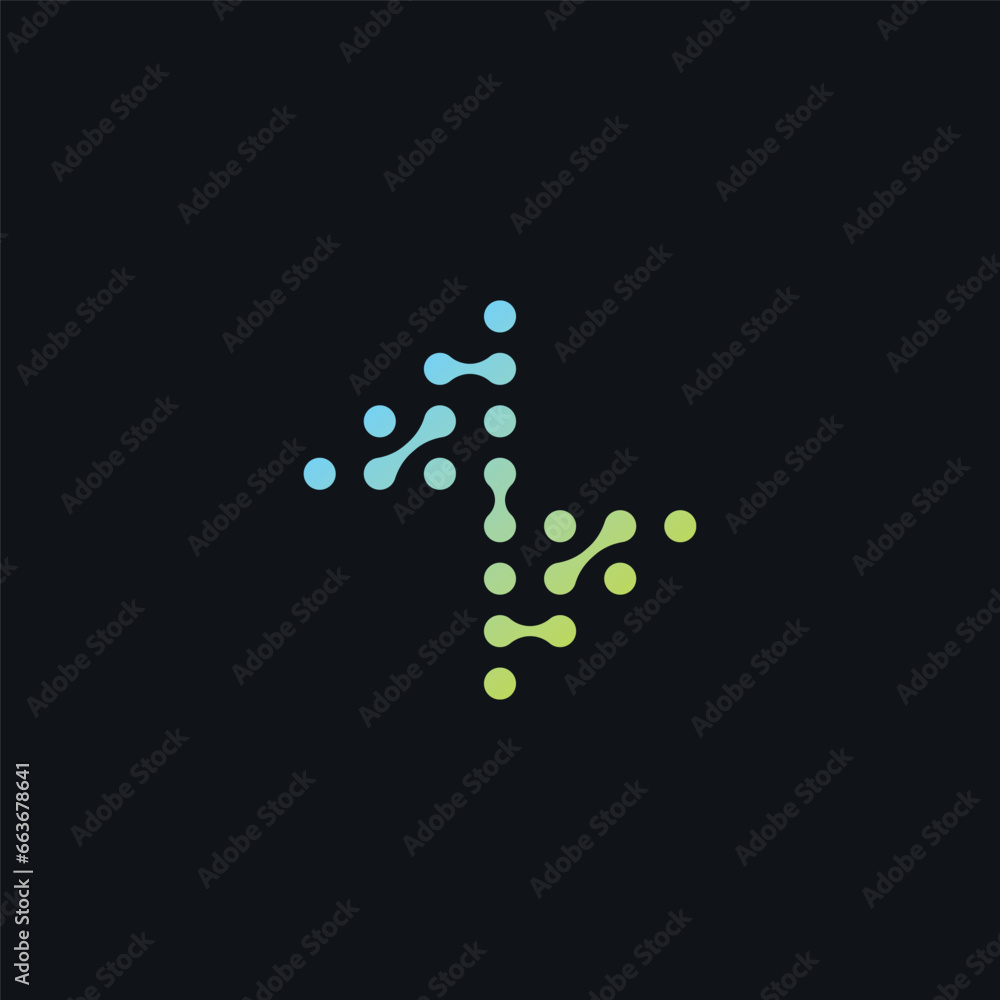Lightning tech logo design illustration vector template