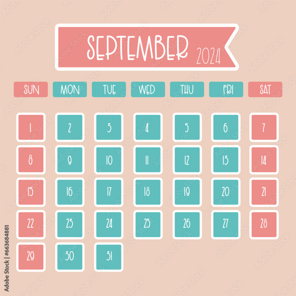 September 2024 monthly calendar design with thin font where week starts from sunday September 2024 monthly calendar design with thin font where week starts from sunday