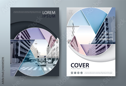Annual report brochure flyer design template vector, Leaflet, presentation book cover templates, layout in A4 size