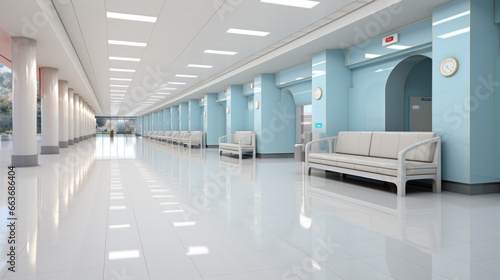 Modern interior science laboratory or factory background with lighting in monotone.