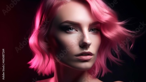 Wallpaper Mural portrait of a woman with hair Torontodigital.ca