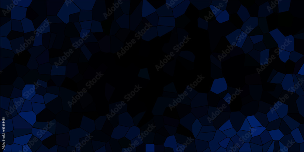 Dark blue and white Broken-Stained Glass Background with white lines Voronoi diagram background Seamless pattern with 3d shapes vector Vintage Illustration background. Geometric Retro tiles pattern Dark blue and white Broken-Stained Glass Background with white lines Voronoi diagram background Seamless pattern with 3d shapes vector Vintage Illustration background. Geometric Retro tiles pattern