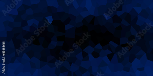 Dark blue and white Broken-Stained Glass Background with white lines Voronoi diagram background Seamless pattern with 3d shapes vector Vintage Illustration background. Geometric Retro tiles pattern