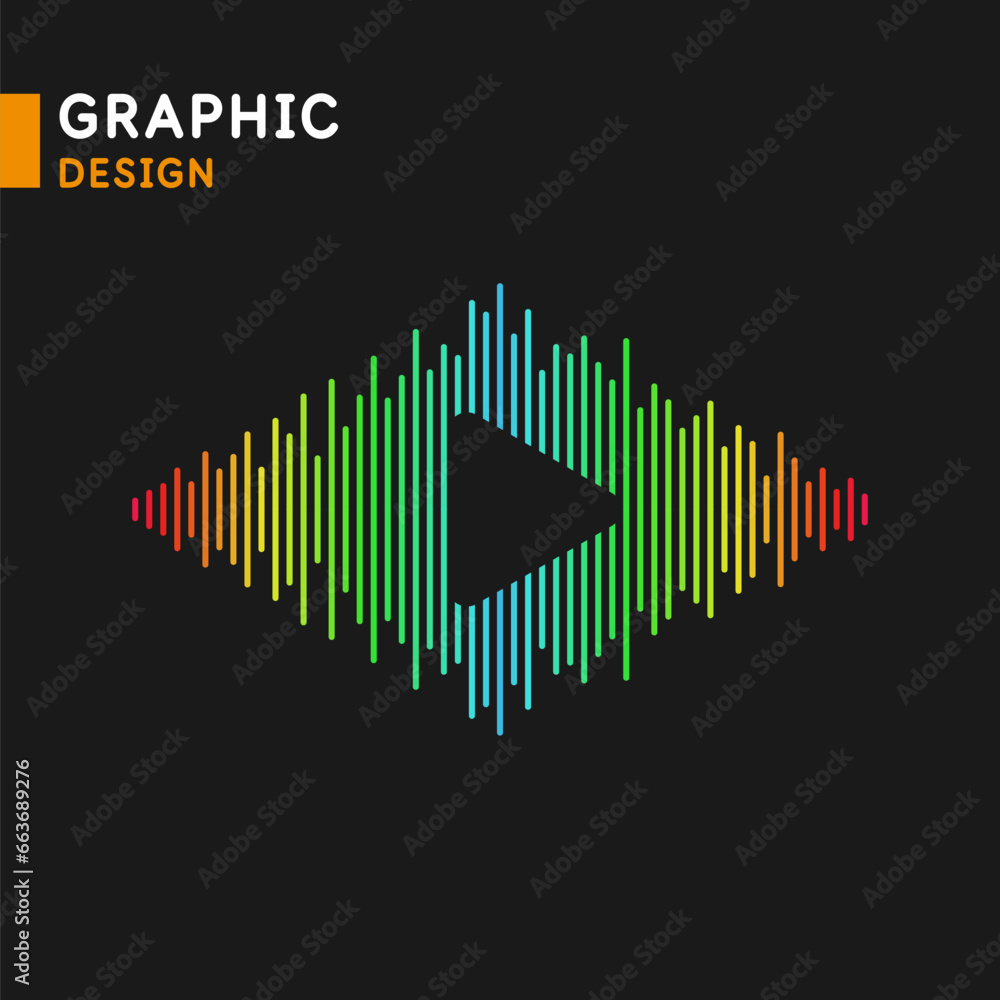 Vector illustration of a musical wave in the form of an equalizer. Drawing of a sound wave. An element for design. Vector illustration of a musical wave in the form of an equalizer. Drawing of a sound wave. An element for design.