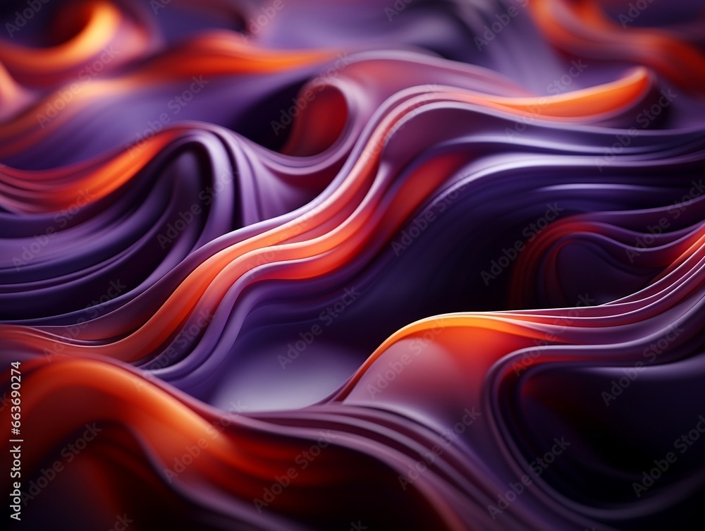 Flowing fabrics abstract background in deep purple color generative ai Flowing fabrics abstract background in deep purple color generative ai