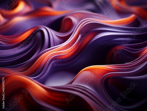 Flowing fabrics abstract background in deep purple color generative ai