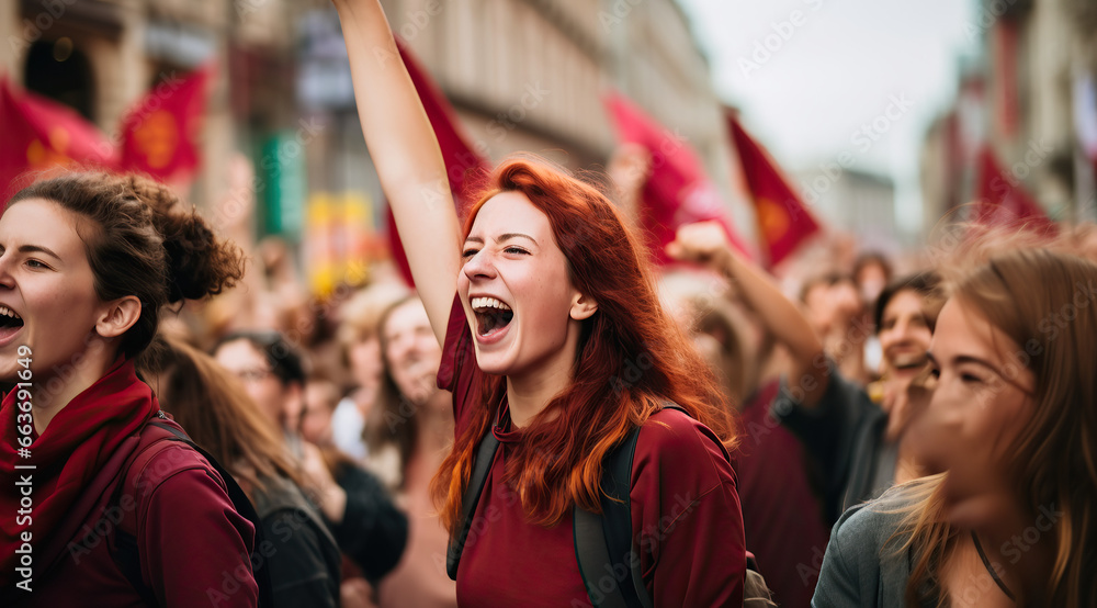 Fototapeta premium Protest for Women Rights