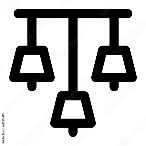 ceiling lamp line icon