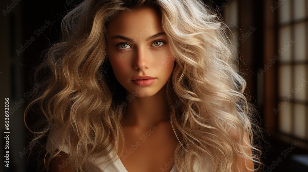 Fototapeta premium beautiful blond girl. beauty portrait.
