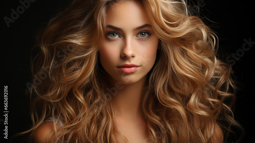 beautiful blond girl. beauty portrait.