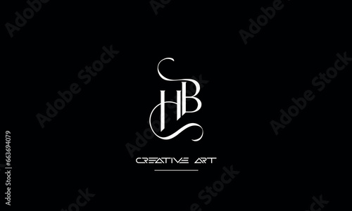 BH, HB, B, H abstract letters logo monogram