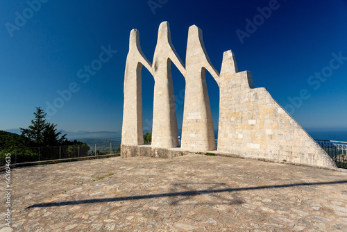 Dance of Zalongo monument, Greece photo