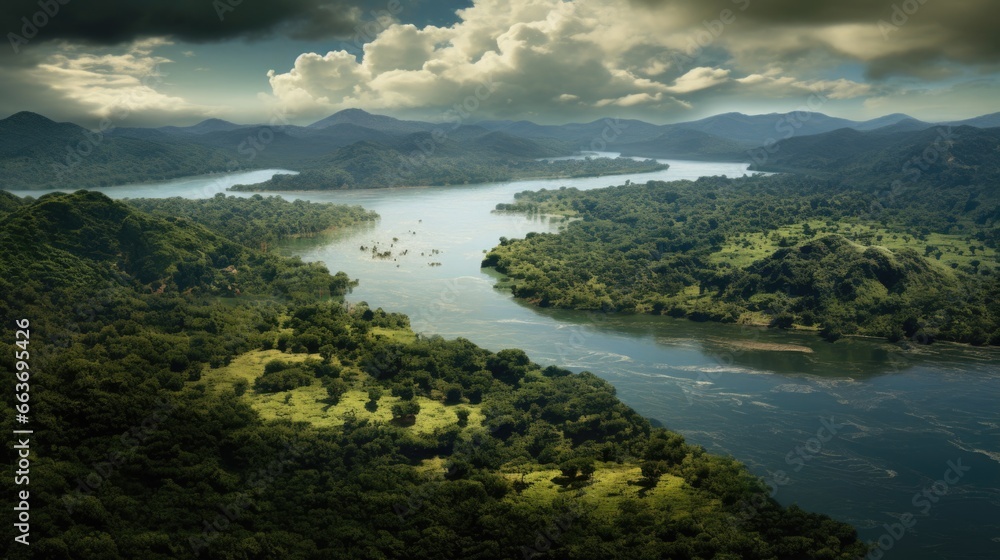 Aerial view of the Amazon Rainforest. Aerial view of the Amazon Rainforest.
