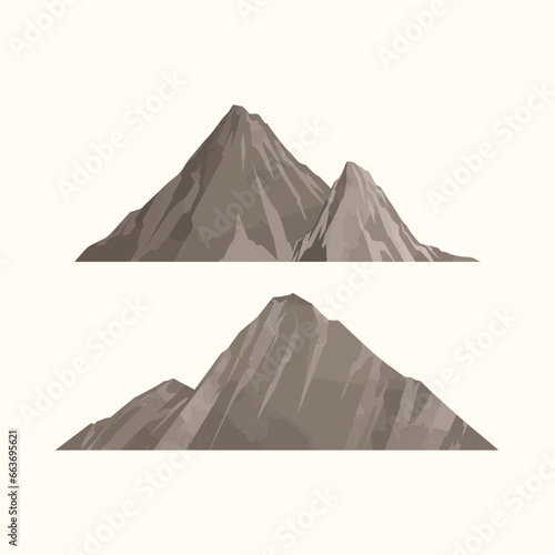 Mountain Landscape Vector Illustration Set © Ludere Studios