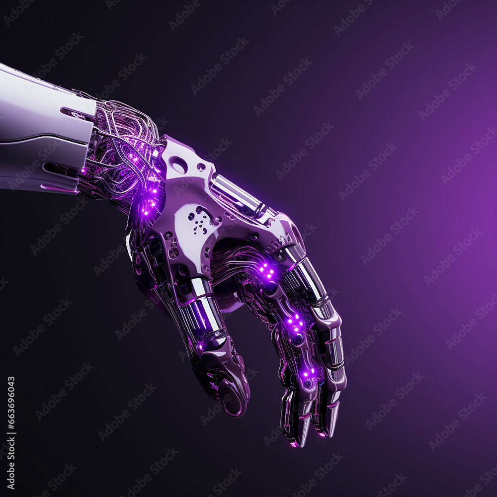 3d rendered illustration of a hand of a android or bot created with Generative Ai 3d rendered illustration of a hand of a android or bot created with Generative Ai